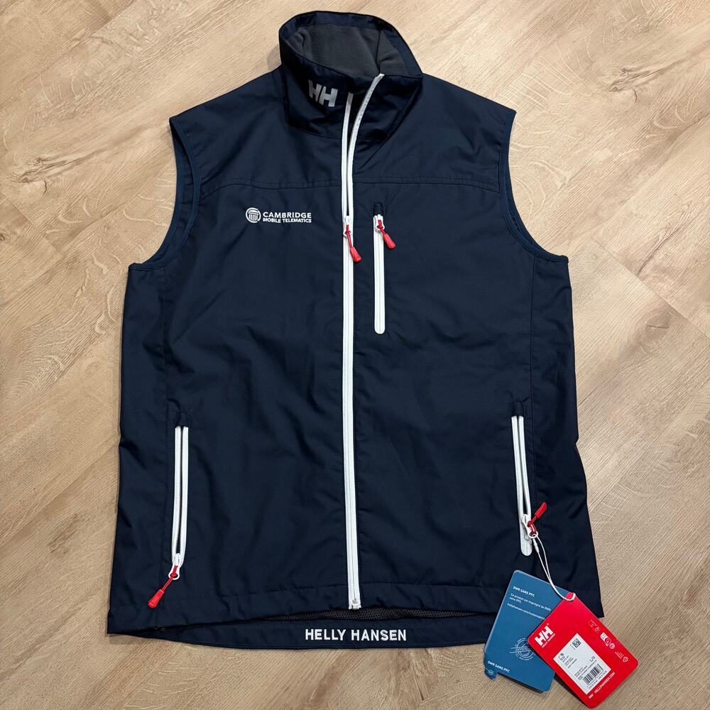 NWT Helly Hansen Crew Vest Gilet Crew Navy Blue Men's Large L Jacket 30270-597